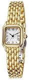 ADSBIAOYE Orologi da donna in oro con quadrante quadrato romano vintage piccolo braccialetto da donna al quarzo orologio da polso resistente all'acqua, Oro, Elegante e alla moda