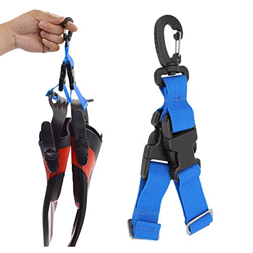 Sangle de maintien pour palmes de plongée bleue avec boucle de suspension rapide - 2