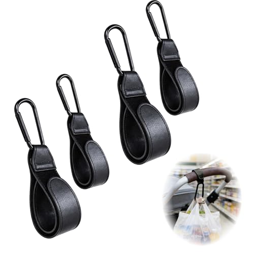 4PCS Kinderwagen Haken Clips, 207mm, für Alltag und Unterwegs, Kinderwagen Haken für Unterschiedliche Taschen, Kinderwagen Taschen Halterung für Verschiedene Beutel