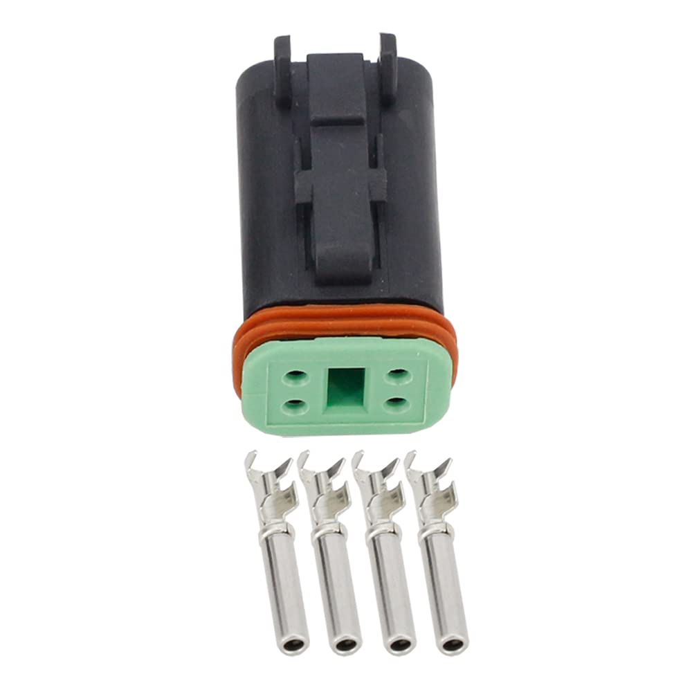 2 Sets 4-pins Automotive Gegoten Case Connector Plug Lente Circulaire Waterdichte Cilindrische Socket DJ3041Y-2.3-21 H0965-4P (Color : Silver, Size : 2 Sets 2 Sets 4-pins Automotive Gegoten Case Connector Plug Lente Circulaire Waterdichte Cilindrische Socket DJ3041Y-2.3-21 H0965-4P (Color : Silver, Size : 2 Sets