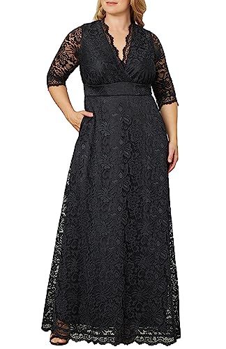 Kiyonna Women's Plus Size Maria Lace Evening Gown...