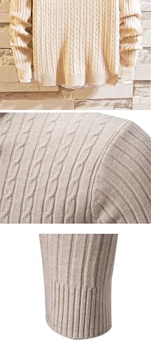 Men's Half Turtleneck Sweater Knitted Pullover Long Sleeve Solid Color Comfortable Warm Unisex Casual Relaxed Fit4