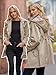 SaphiRose Women's Long Hooded Rain Jacket Outdoor Raincoat Windbreaker(Khaki,Medium)