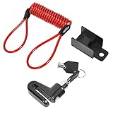 【Con cable de refuerzo incluido】: El cable de refuerzo a juego lo hace más seguro. Y también le recuerda que retire el bloqueo del disco cuando deje su amado scooter. Evita los posibles daños causados ​​por la conducción mientras el bloqueo de la transmisión está activado.