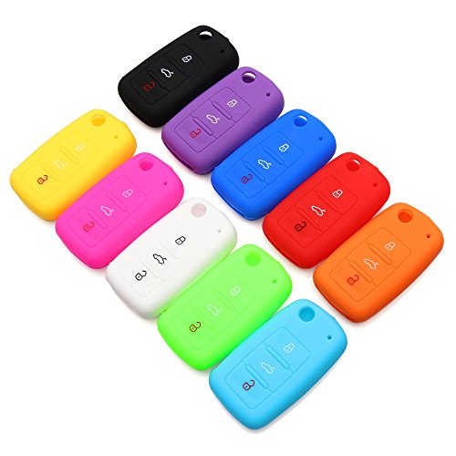 9 Moon® Silicone Remote Flip Key Fob Silicone Case Cover For Vw Volkswagen New #TOP7