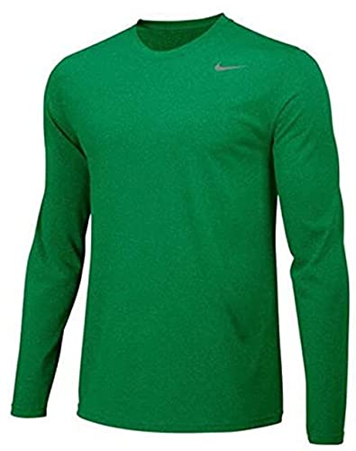 Nike Men's Team Legend Long Sleeve Crew, Apple Green/Cool Grey, XXL