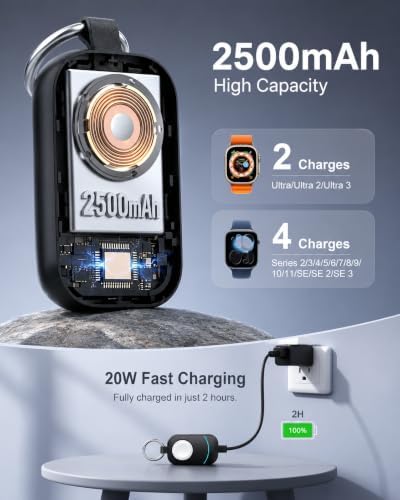 Portable Charger for Apple Watch Accessories, Travel Essential — view 6