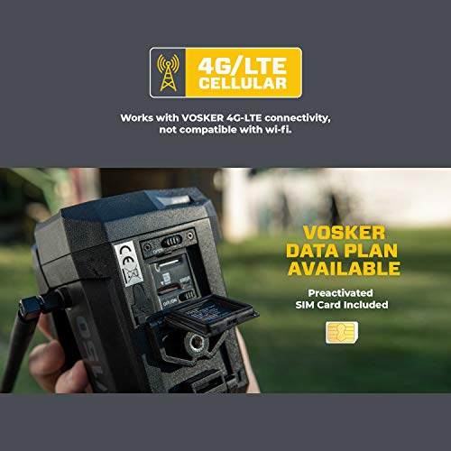 Vosker V150 Solar-Powered Lte Cellular Home Security Outdoor Camera | Motion Activated Sensor Nightvision Wireless Camera | Receive Photos On Your Mobile App (V150 Nationwide Pack) #TOP4