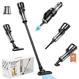 掃除機 コードレスFochai 25000PA強力吸引 吹き飛ぶ/吸い込む/空気入れ 多機能 2*3000mAh大容量バッテリー 20分連続使用 Type-C充電式 布団用ブラシ付 HEPA多重濾過 ワンタッチゴミ捨て LEDライト 一人暮らし&お年寄り 家庭用 車用 ハンド掃除機 軽量 静音 低騒音 敬老の日 年末お掃除 日本語取扱説明書