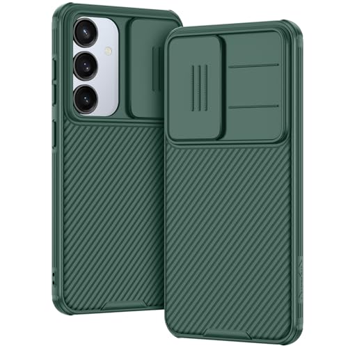 AROYI Funda Compatible con Samsung S25 Plus 5G, Funda S25 Plus 5G Tapa Deslizante para la cámara Funda para Samsung Galaxy S25 Plus 5G - Verde