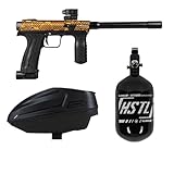 HK Army Planet Eclipse Emek Paintball Marker Package Sonic Loader 68ci/4500psi HPA Tank (Machine Gold)