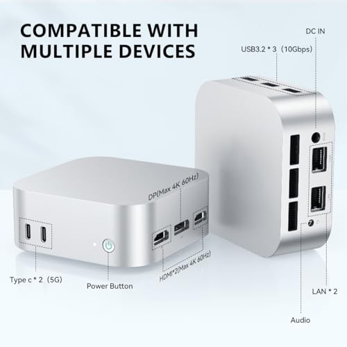 Image of Mini PC Computers N95(Beats N100, 3.4GHz), 12GB LPDDR5 RAM 512GB M.2 SSD Mini Desktop Computer, 4K HDMI DP /3 x USB3.2 Wi-Fi 6 /BT 5.2 (N95, 12GB+512GB)