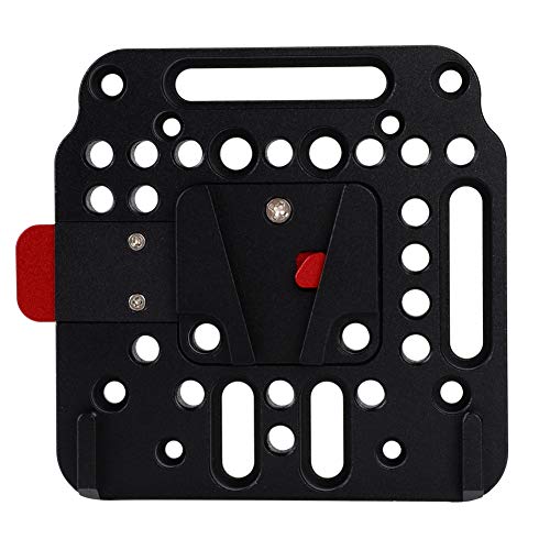 Image of V Mount Battery Plate, V Lock Plate, Aluminum y C Accessory with ultiple Mounting Holes for DSLR Cs and Video Equipment