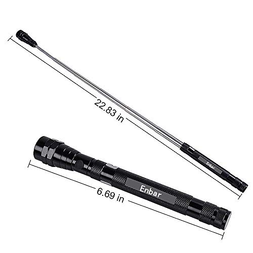 Enbar Magnetic Telescopic Elastic Neck Picking Tools, Portable Expandable Magnetic Telescopic Led Flashlight Magnetic Pickup Tools Work Lights Flashlight Magnetic, Outdoor Multi-Purpose Flashlight #TOP1