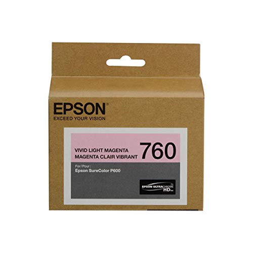 Epson T760 Ultrachrome Hd Ink Cartridge Complete Set Surecolor P600 Inkjet Printer, 25.9Ml Capacity, Inks Consists Of Hd Photo Black, Hd Cyan, Hd Vivid Magenta, Hd Yellow , Hd Light Cyan, Hd Vivid Light Magenta, Hd Lighy Black, Hd Matte Black, Light-Light Black, Epson Glossy Paper, 4X6", Micro Perforated #TOP6