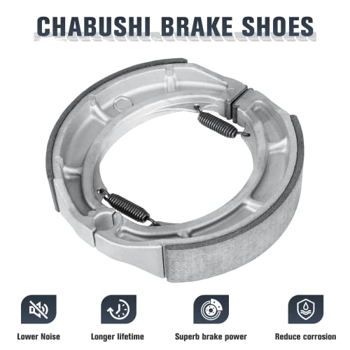 Chabushi Rear Brake Shoes For Suzuki Vl800 K/Zk Intruder Volusia Vl800 K/Ck/L C50 Boulevard 2005-2022, Vs800 700 750,Vz 800 Marauder 2005-2010 Brake Parking Shoe Set #TOP2