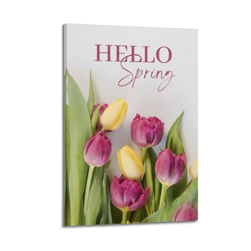 Poster tulipes Hello Spring ZOGJIN 40x60cm cadre