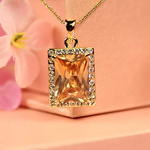 Rhinestone Aaa naszyjnik z cyrkoniami jasnożółty złoty kolor modne naszyjniki wisiorki biżuteria