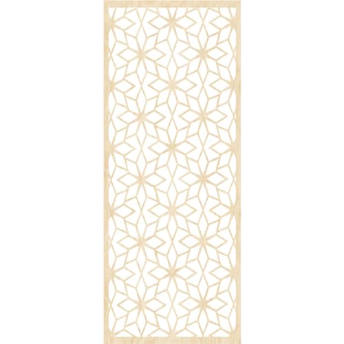 Image of Lake Decorative Pierced Fretwork Wood Wall Panels, 13 3 /8 inchW x 34 3 /8 inchH x 1 /4 inchT, Birch
