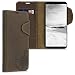 Produktbild kalibri Wallet Case kompatibel mit Sony Xperia 10 III - Hülle Leder - Handy Cover Handyhülle Kompass Vintage Braun