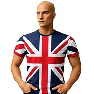 Tour Collection Union Jack Flag T-Shirts London 2023-24 Men's Clothing Top 180 gms Heavy Weight Quality Garment 100% Cotton Round Neck Short Sleeved Full Union Flag Printed on the front Small matching flag printed on the back of neck Plain back ideal...