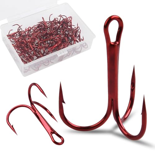 Multi-Size Treble Hooks for Bass Lures