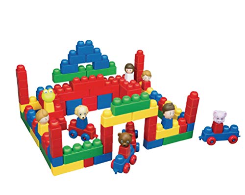 Tutor Blocks Meine ersten Magnetbausteine Serie 501 Baustein- und Figurenpaket 100Stück Kleinkind Lernbausteine Babyspielzeug Motorikspielzeug ab 6 Monate