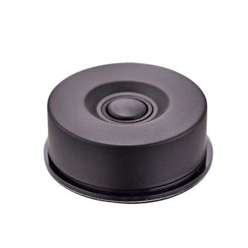 KÜCHENKOMPANE - magnetischer Messerhalter aus Edelstahl in schwarz | Magnet mit Saugnapf, ohne bohren |ideal für Kochmesser, Küchenmesser & Chefmesser | 7cm Durchmesser | Made in Germany Cover