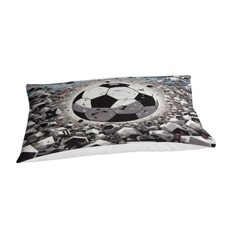 Ensemble de literie football 3D microfibre anti-plis lit simple