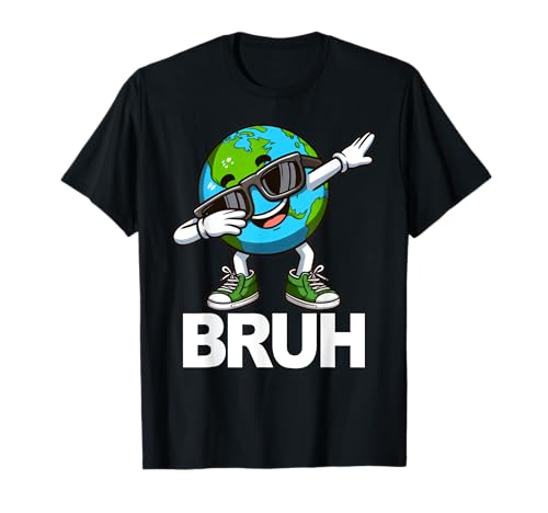 Funny Earth Day Bruh Dabbing Earth Day 2025 Boys Teens Kids T-Shirt