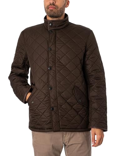 BARBOUR MEN'S POWELL QUILTED JACKET (L, OLIVE)2