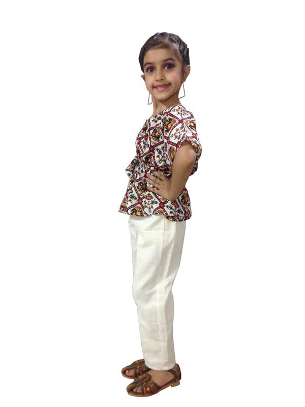 Aglare Cotton Kaftan for Baby Girls kaftan dress,kaftan nighty,kaftan kurtis,kaftan top White 2
