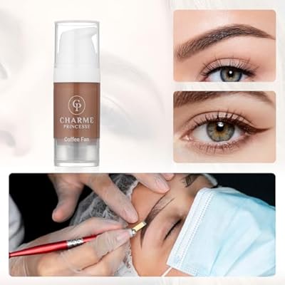 Charme Princesse Pigment Permanent Ink Micropigment Cosmetic Pigment Eyebrow Eyeliner Lips Cosmetic Coffee Fan Color Pigment Hand Extruded Pigment 10ml PI603-10-010-US