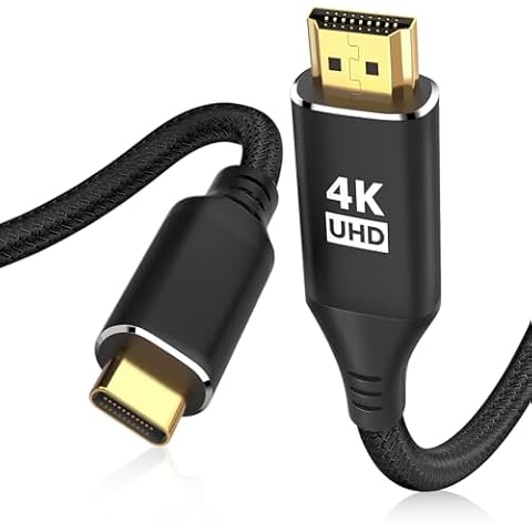 KELink USB C to HDMI Cable 6Ft 4K@60Hz, High-Speed USB Type C to HDMI Cable for Home Office, [Thunderbolt 3 Compatible] with iPhone 15 Plus/15 Pro Max, MacBook/Pro/Air, Galaxy S23, iPad Pro, and More Cover