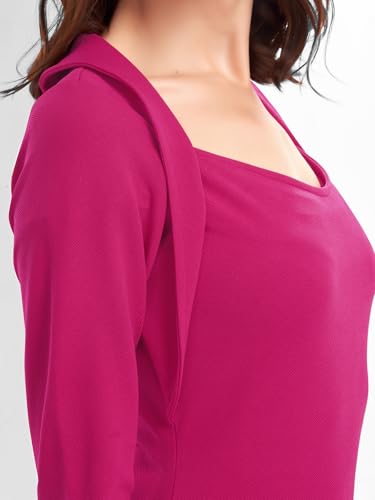Image of Selvia Women's Lycra Bodycon Midi Dress