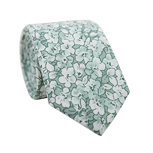 DAZI Men's Floral Cotton Skinny Tie