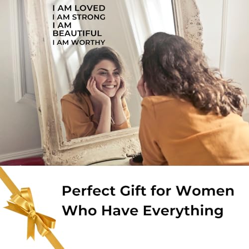 Image of 4pcs Self-Affirmation Mirror Decal Set, I AM Loved, Strong, Beautiful, Worthy, Positive Meditation Vinyl Stickers, Motivational Wall & Mirror Stickers, Inspiring Bathroom Decor