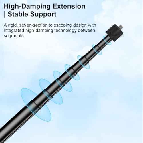 Image of 59 inch Invisible Selfie Stick Tripod for Insta360 X5 /X4 /X3 /ONE X2 | Mobilife 2-in-1 Camera Tripod Lightweight & Extendable for GoPro /DJI Pocket 3 /4 Action Camera