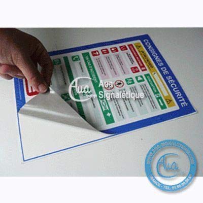 AUA SIGNALETIQUE - Consigne Marianne - Visage découvert - PVC 1.5 mm, A5 : 150x210 mm – vue 7