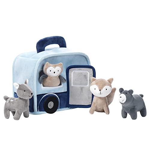 Lambs & Ivy Interactive Blue Camper/Rv Plush With Stuffed Animal Toys #TOP1