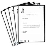 Doctor Stuff - 25 Pack Premium Vinyl Plastic Paperwork Arranger File Folders Letter Size, Black Pock