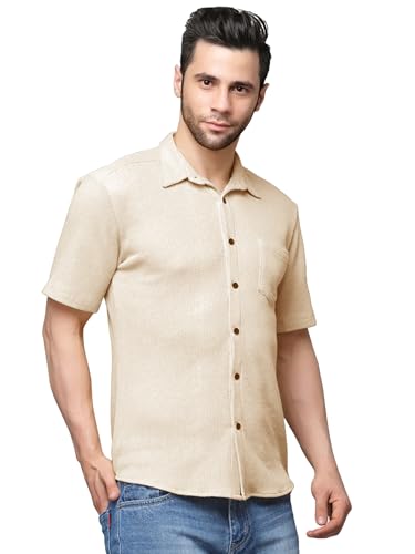 Image of Noble Monk Men's Regular Fit Shirt (SH71 Model Beige