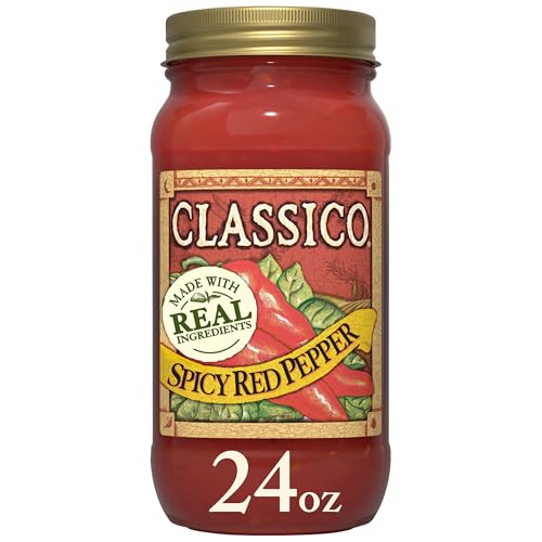 Top 10 Picks for the Best Jar Sauce for Sausage and Peppers 11 Classico, Spicy Red Pepper Pasta Sauce, 24 oz