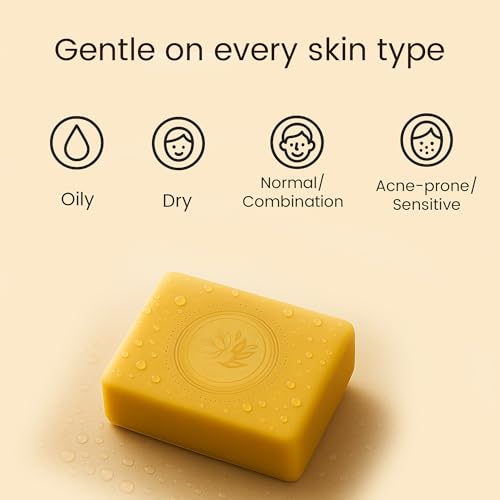 Image of Naija Organics Sandalwood & Turmeric Natural Bath Soap | Skin Brightening, Deep Moisturizing, Chemical-Free, Handmade Soap| Haldi & Chandan Body Soap | For Men & Women, All Skin Types - 100g