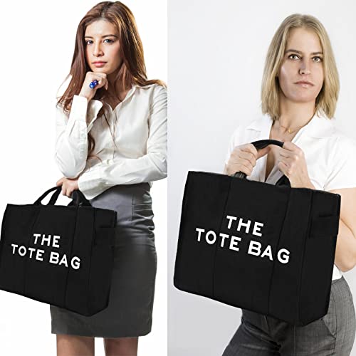 The Canvas Tote Bag For Women With Zipper Closure And Black Striped Lining, Perfect For Travel, Shopping, And School #TOP5