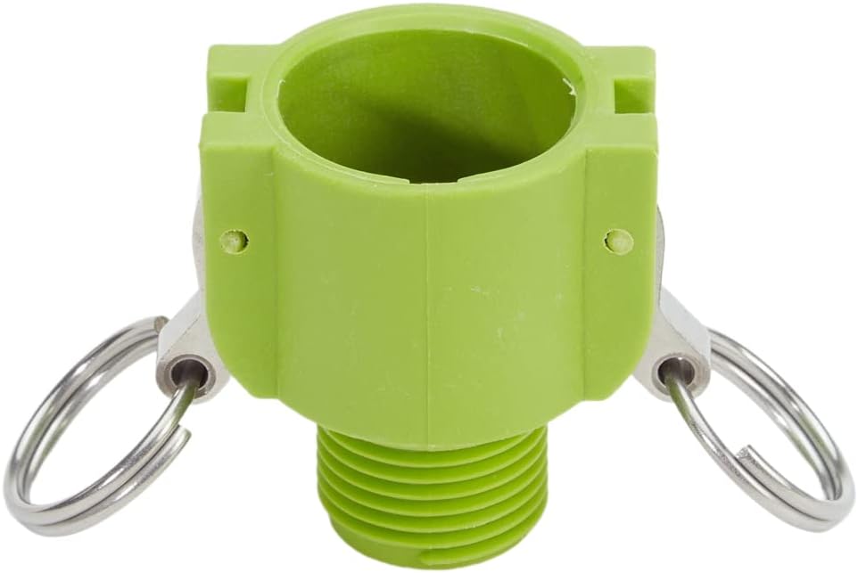 Made in the USA 3/4 x 3/4 PVC Camlock Fittings - Plastic Hose Coupler - Poly Type B Female Cam Lock Hose Adapter - Male Threaded GHT Cam & Groove