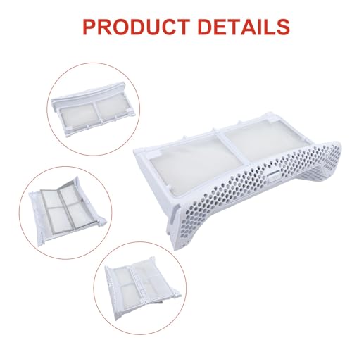 Filtre à peluches robuste plastique blanc pour sèche-linge AEG Electrolux série T7 T8
