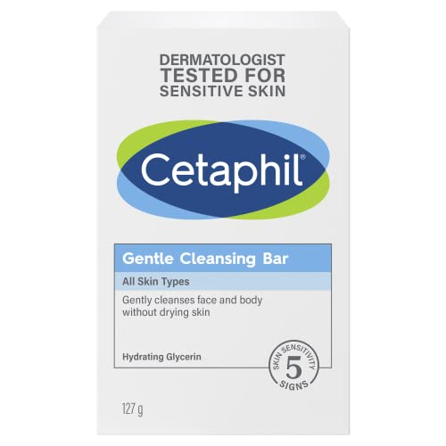 Cetaphil Gentle Cleansing Bar, 4.5 Oz , Nourishing Cleansing Bar For Dry, Sensitive Skin, Non-Comedogenic, Non-Irritating For Sensitive Skin #TOP5