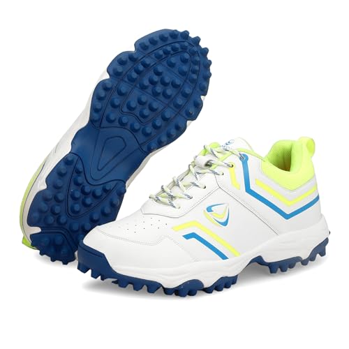 PRO KVH Men's Rubber Spike Cricket Shoes Unisex Cricket Shoes | Mid-Foot Support Heel Synthetic Limited Edition Elite Performance