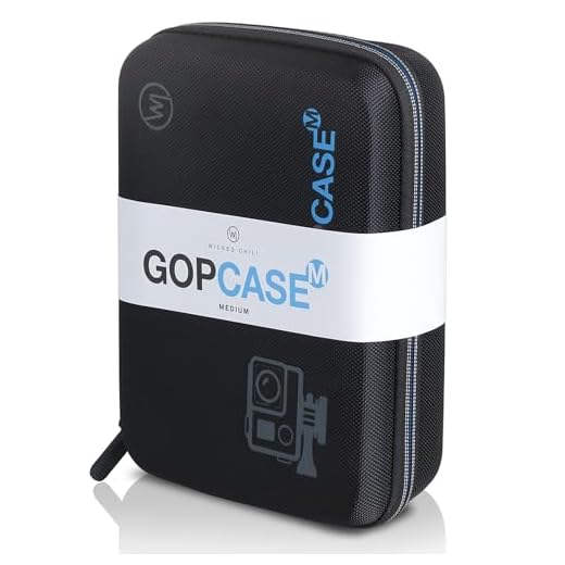 Wicked Chili GOP Case Bag Kompatibel med GoPro Hero 10, 9, 8, 7, 2018, 6, 5, Apeman, Crosstour Skyddsfodral för kamera och tillbehör (M, svart)